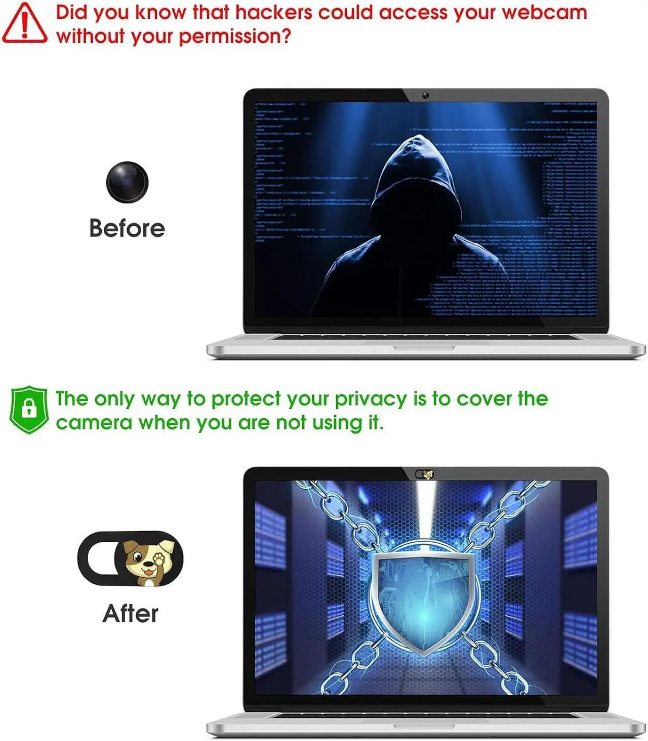 Alt view image 4 of 7 - Zell Laptop Camera Cover Slide Cute-6Pcs,Webcam Cover Slide For Macbook Pro, Imac, Ipad Pro, Iphone, Ipad, Laptop And More Device,Cute Pattern Web Cam Privacy Cover To Protect Your Privacy (Dog)