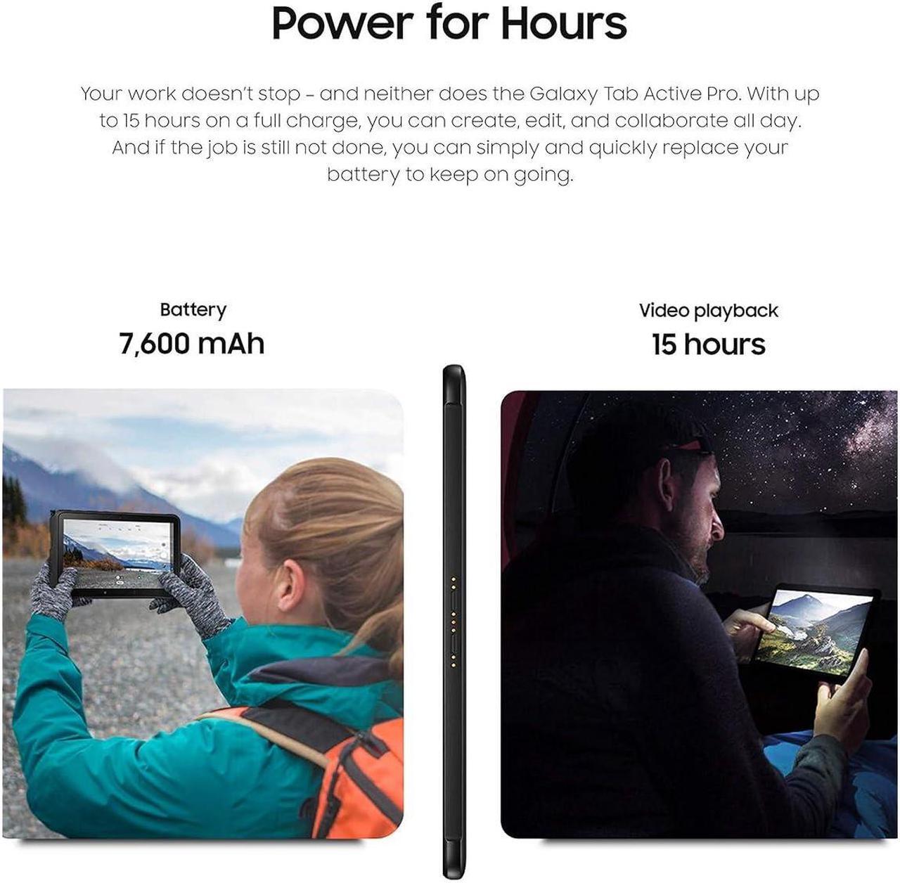 Alt view image 15 of 15 - SAMSUNG Galaxy Tab Active Pro SM-T540NZKAXAR 4GB Memory 64GB Flash Storage 10.1" 1920 x 1200 Tablet PC (Wi-Fi) Android Black