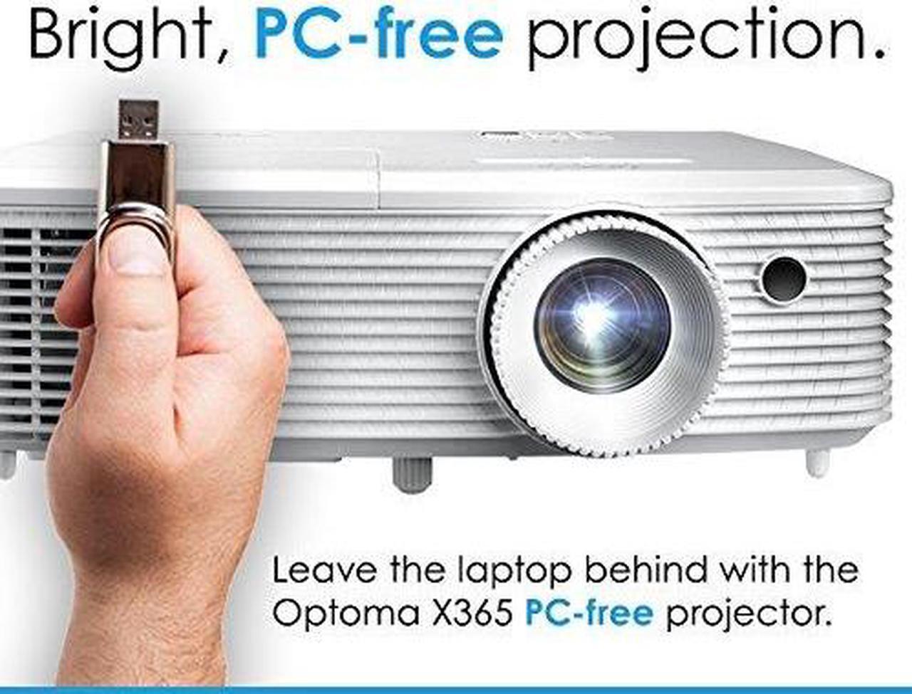 Alt view image 17 of 19 - Optoma X365 1024 x 768 3600 ANSI lumens DLP Projector 22000:1 RJ45