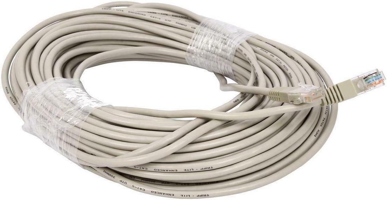 Alt view image 2 of 3 - TRIPP LITE N002-100-GY 100 ft. Cat 5E Gray 350MHz Molded Patch Cable