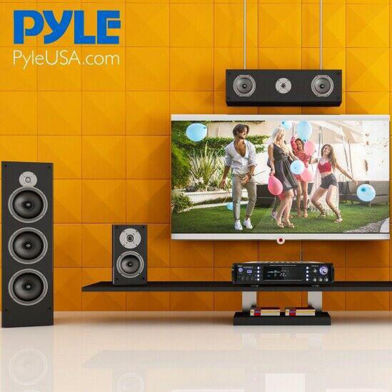 Alt view image 20 of 20 - Wireless Bluetooth Home Stereo Amplifier - Hybrid Multi-Channel 3000 Watt Power Amplifier Home Audio Receiver System w/AM/FM Radio, MP3/USB,AUX,RCA Karaoke Mic in - Rack Mount, Remote - Pyle P3301BAT