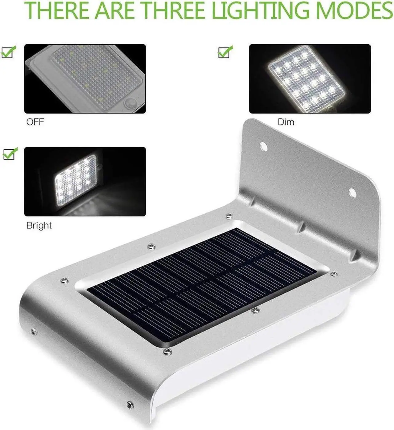 Alt view image 7 of 7 - 2pcs Solar Light Outdoor Security Solar Motion Lights LED Solar Powered Motion Sensor Wall Lights IPX65 Waterproof