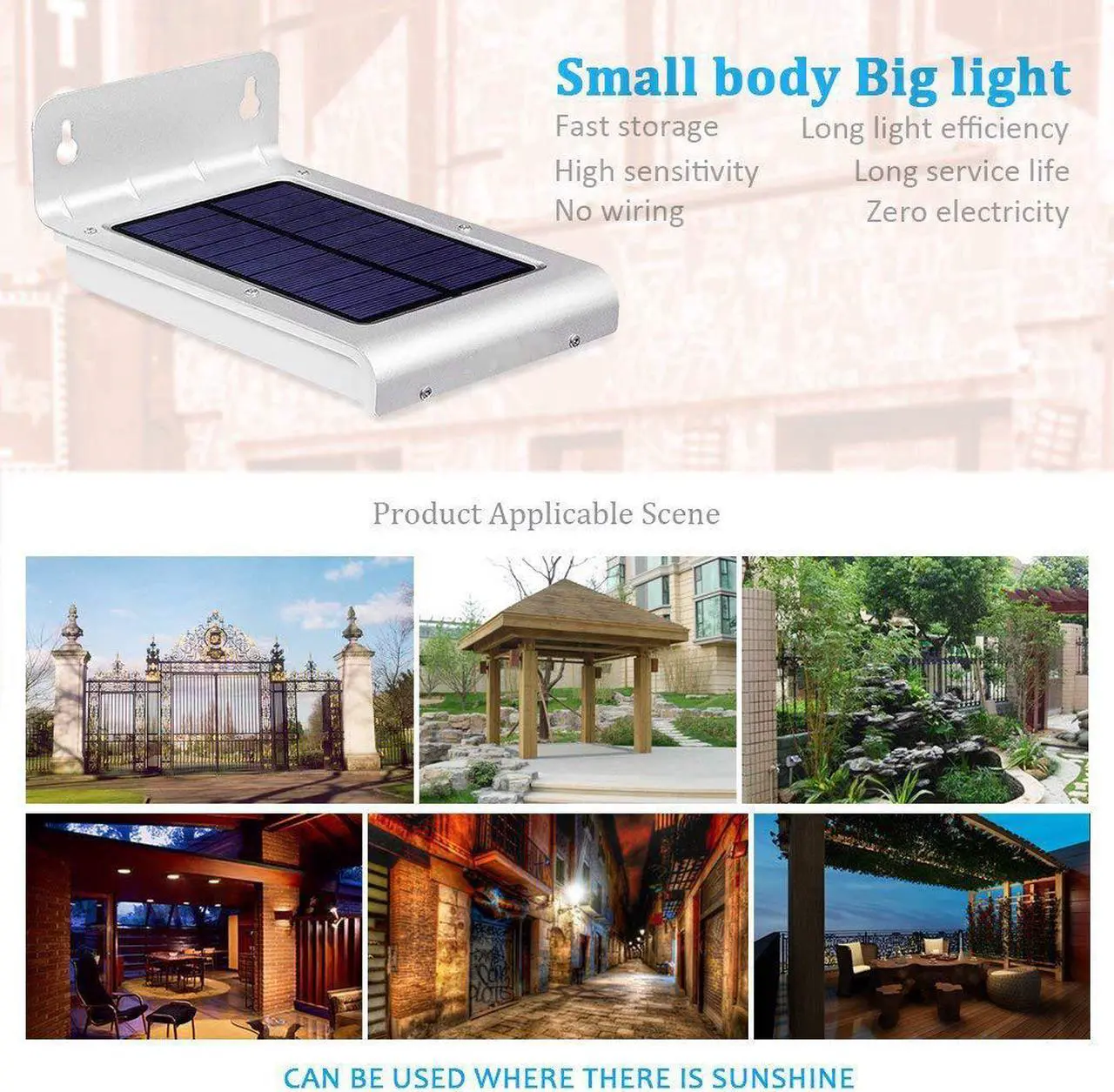 Alt view image 2 of 7 - 2pcs Solar Light Outdoor Security Solar Motion Lights LED Solar Powered Motion Sensor Wall Lights IPX65 Waterproof