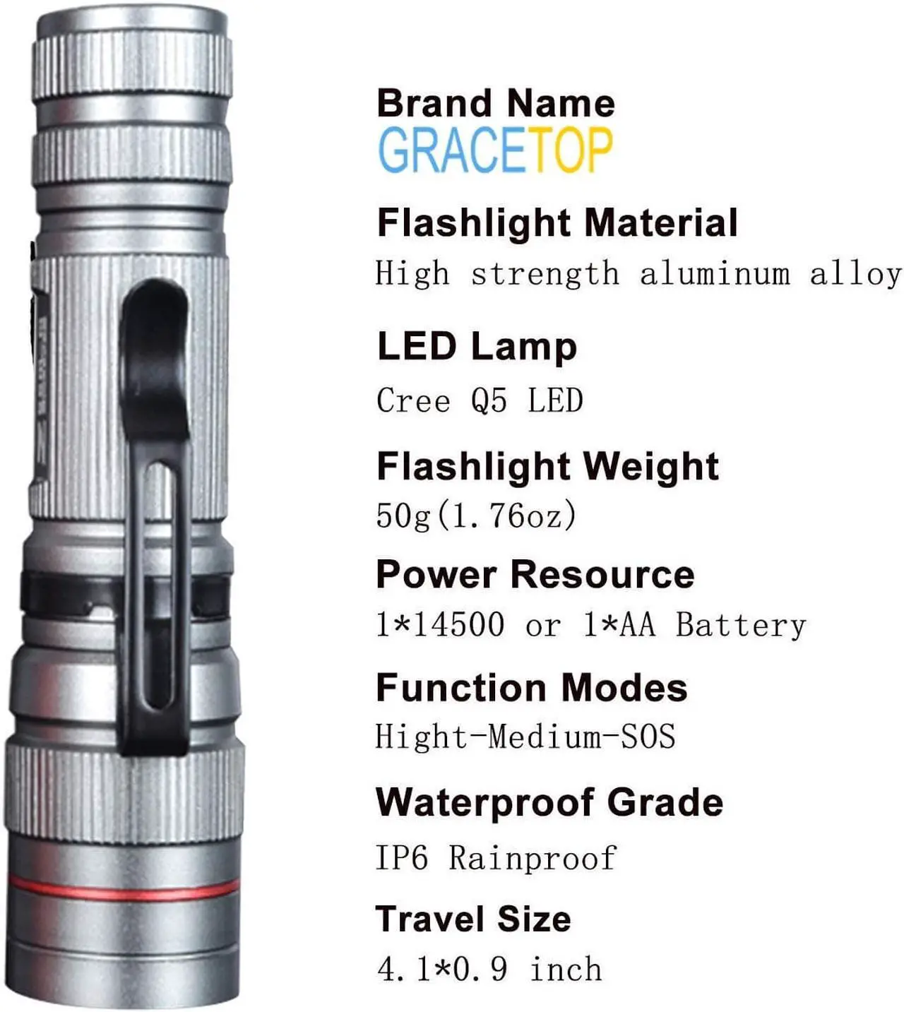 Alt view image 2 of 7 - Super Mini LED Flashlight Pen Light 3 Light Modes for Camping, Hiking, Hunting, Backpacking, Fishing and BBQ