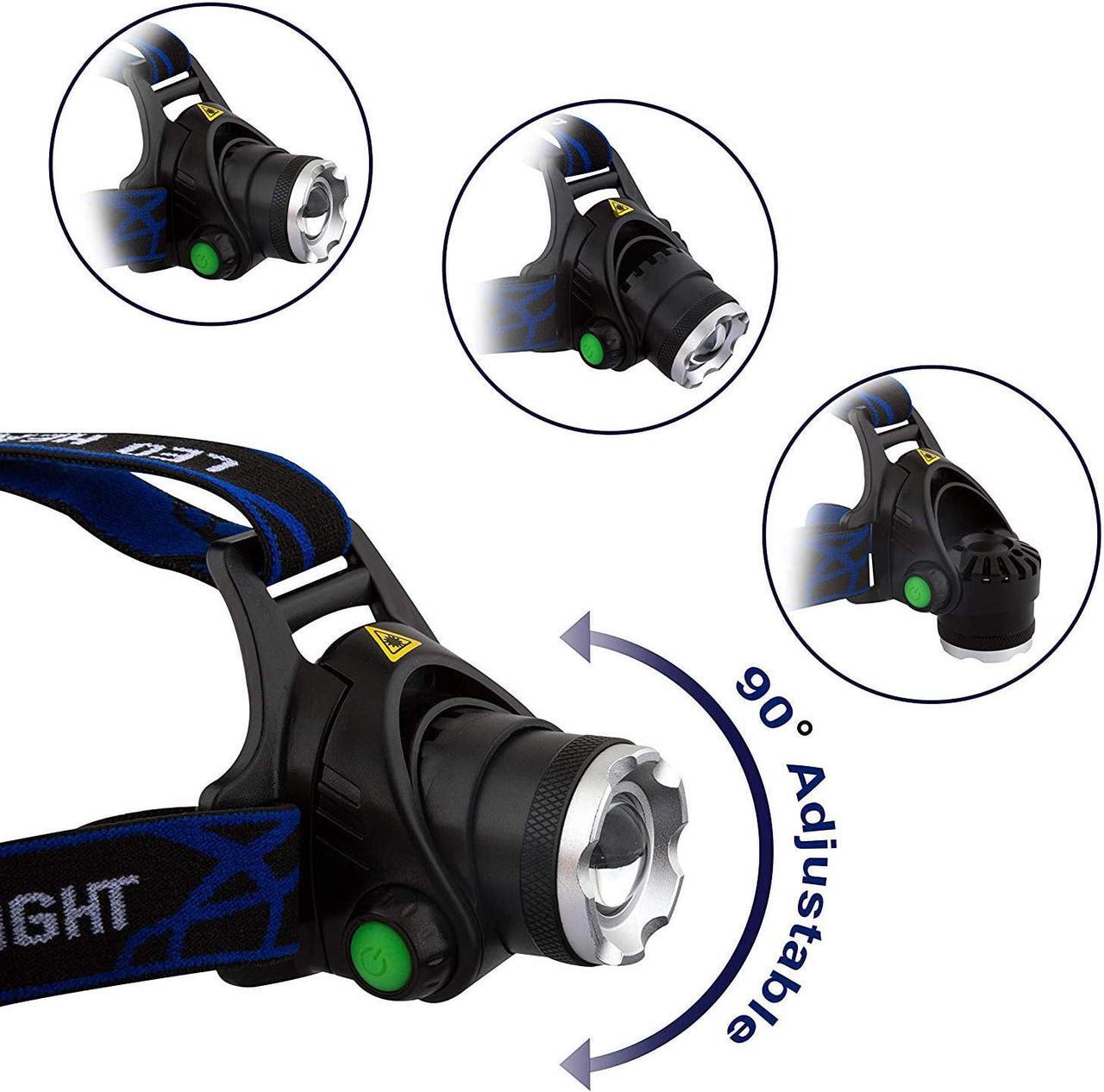 Alt view image 4 of 7 - LED Headlamp Rechargeable GreenLight, 1800 Lumens Zoomable Hunting LED head lamp flshlight for Hunting Hiking Camping Fishing Hog Coyote Varmint Hunting