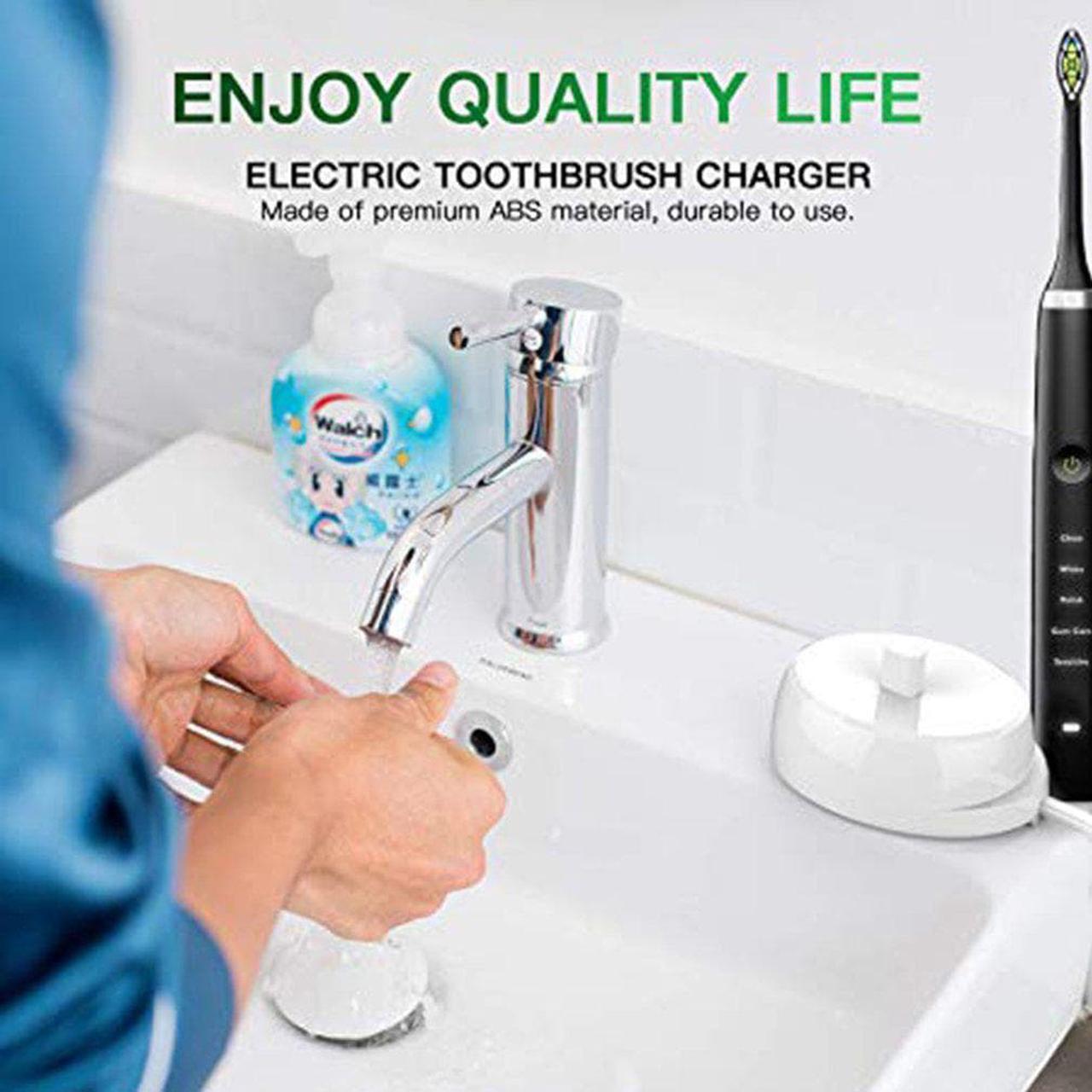 Alt view image 6 of 6 - Electric Toothbrush Charger for Oral B Electric Toothbrush Replacement Charger for Oral-b 3757 Electric Toothbrushes Portable Waterproof Inductive Charger