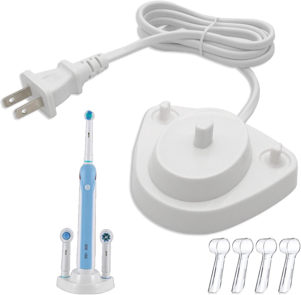 Main image of Electric Toothbrush Charger for Oral B Electric Toothbrush Replacement Charger with Toothbrush Holders Covers Model 3757SJ Portable Environmental ABS for Travel