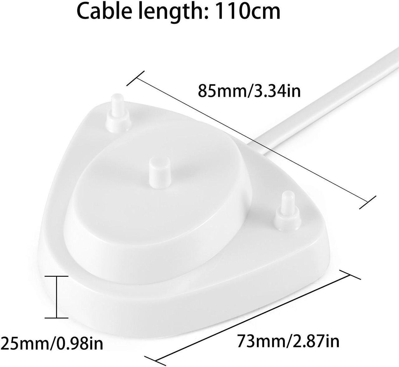 Alt view image 2 of 7 - Electric Toothbrush Charger for Oral B Electric Toothbrush Replacement Charger with Toothbrush Holders Covers Model 3757SJ Portable Environmental ABS for Travel