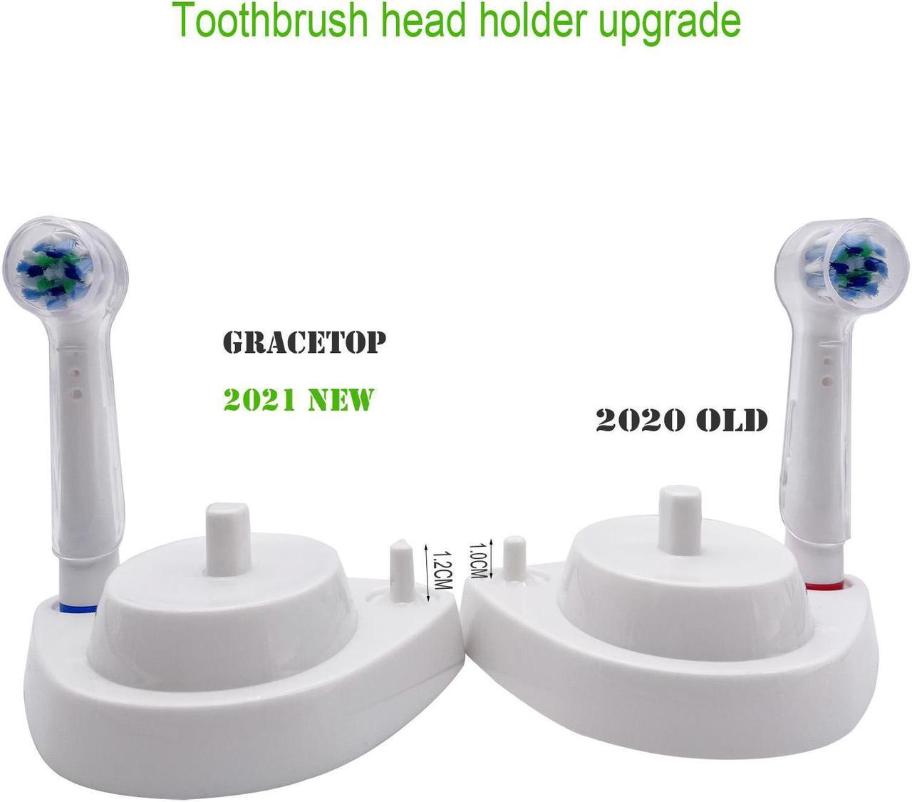 Alt view image 3 of 7 - Electric Toothbrush Charger for Oral B Electric Toothbrush Replacement Charger with Toothbrush Holders Covers Model 3757SJ Portable Environmental ABS for Travel