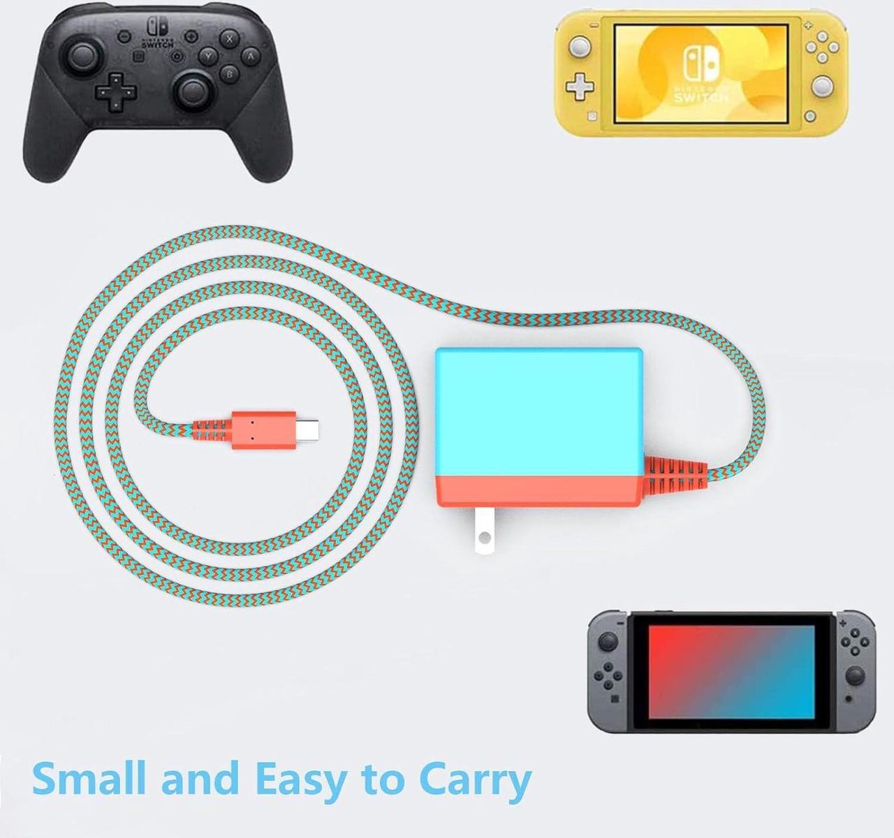 Alt view image 4 of 7 - Switch Charger for Nintendo Switch, 39W Ac Adapter Cable Power Cord for Switch Lite Switch OLED Controller 15V 2.6A USB Type C Nintendo Switch Supply Accessories Support TV Dock Mode and Fast Charging