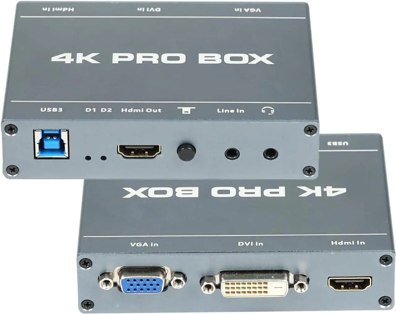 Main image of 4K DVI Video Capture Card,Audio Video HDMI Game Capture,DVI VGA to USB3.0 Full HD Device,1080P@60Hz Loopout,Compatible with Windows,Linux,Android and MAC System