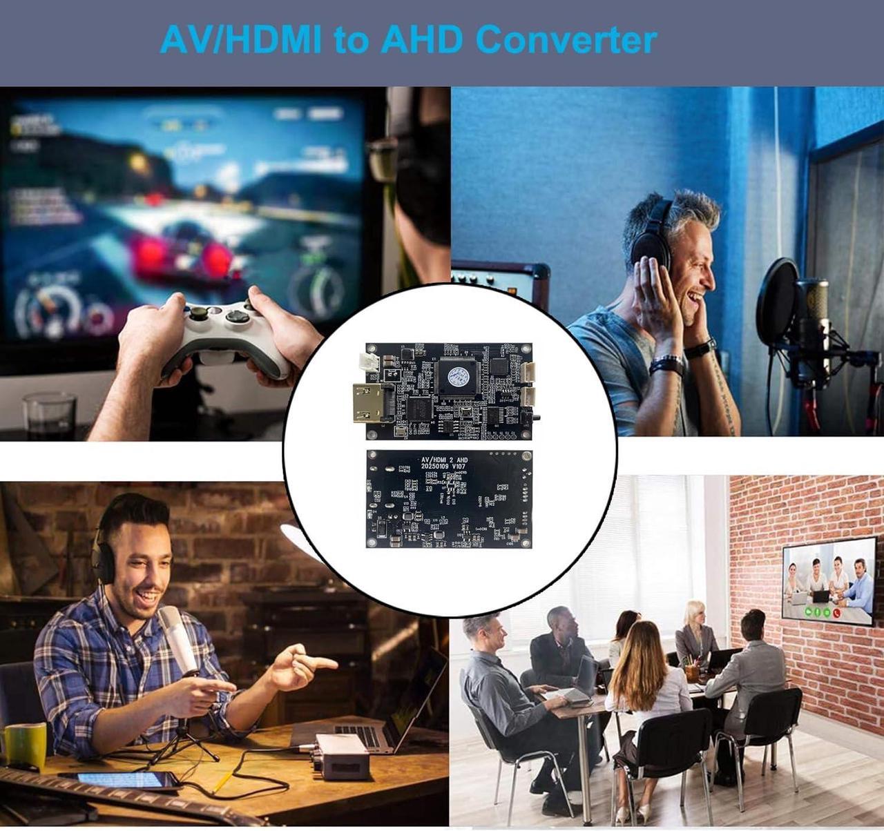 Alt view image 3 of 6 - GRACETOP VHS to AHD Converter, AV/CVBS/HDMI to AHDVideo Adapter for HD CCTV Outdoor Home Security Surveillance IP Camera System AHD DVR NVR Video Recorder