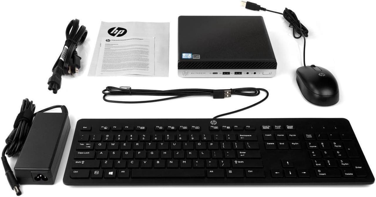 Alt view image 4 of 4 - HP EliteDesk 600 G3 Tiny Mini Desktop PC - Intel Core i5 (6th Gen) i5-6500T 2.5 GHz - 8GB DDR4 RAM - 256GB SSD - Windows 10 Home