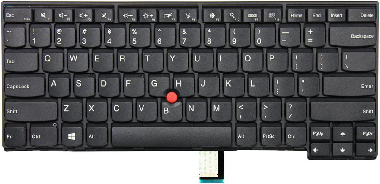 AUTENS Replacement US Layout Keyboard for Lenovo ThinkPad E431 E440 Laptop No Backlight (4 Fixing Screws)