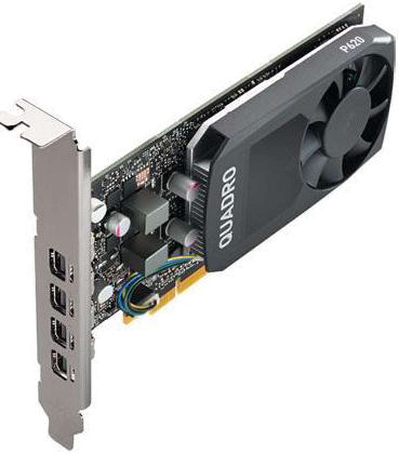 Alt view image 3 of 5 - NVIDIA Quadro P620 VCQP620V2-PB 2GB 128-bit GDDR5 PCI Express 3.0 x16 Low Profile Video Cards - Workstation