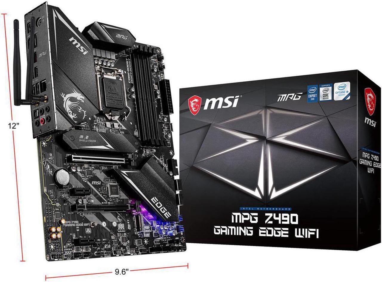 Main image of MSI MPG Z490 GAMING EDGE WIFI LGA 1200 Intel Z490 SATA 6Gb/s ATX Intel Motherboard