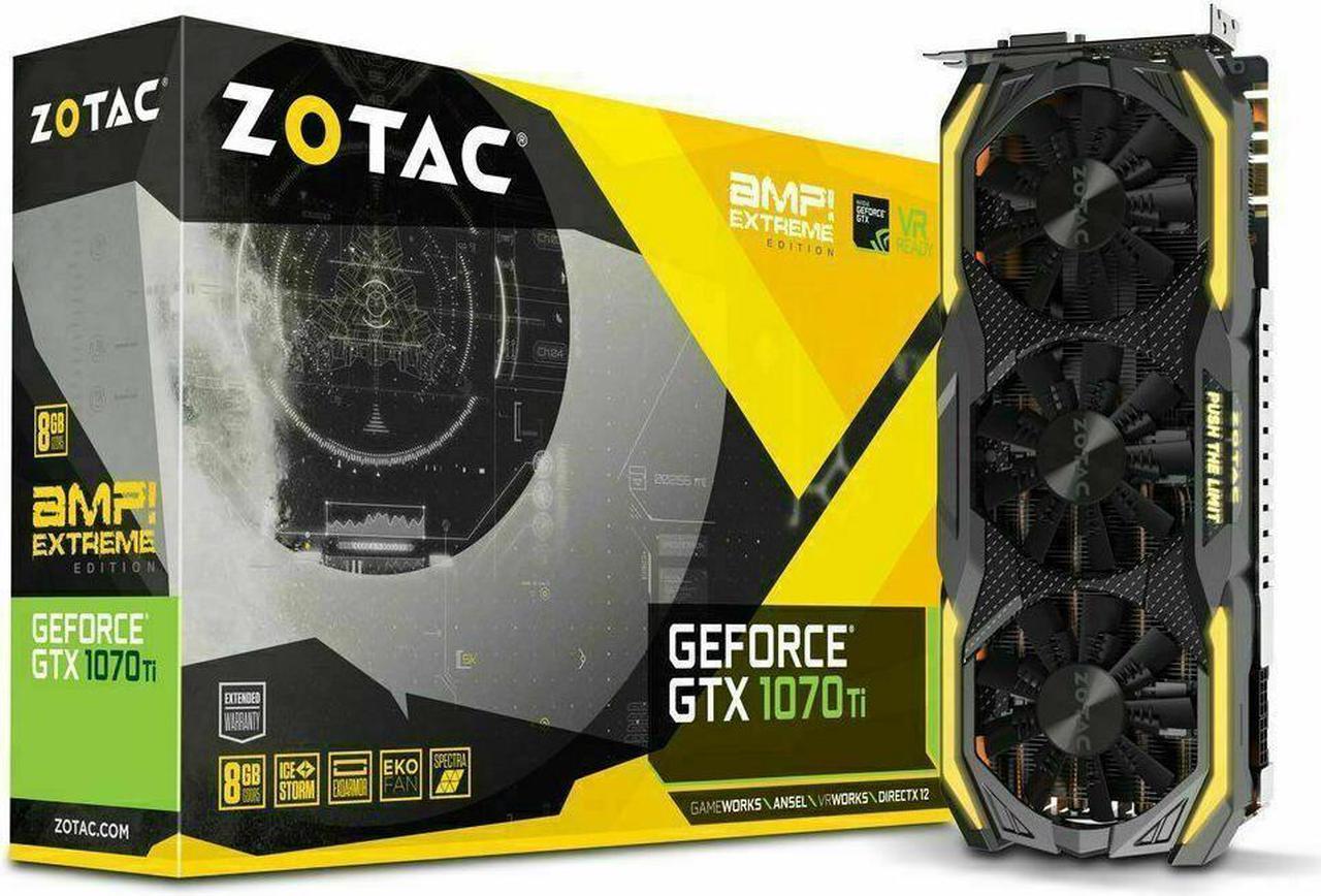 ZOTAC GeForce GTX 1070 Ti AMP EXTREME 8GB GDDR5 256-bit Gaming Graphics Card