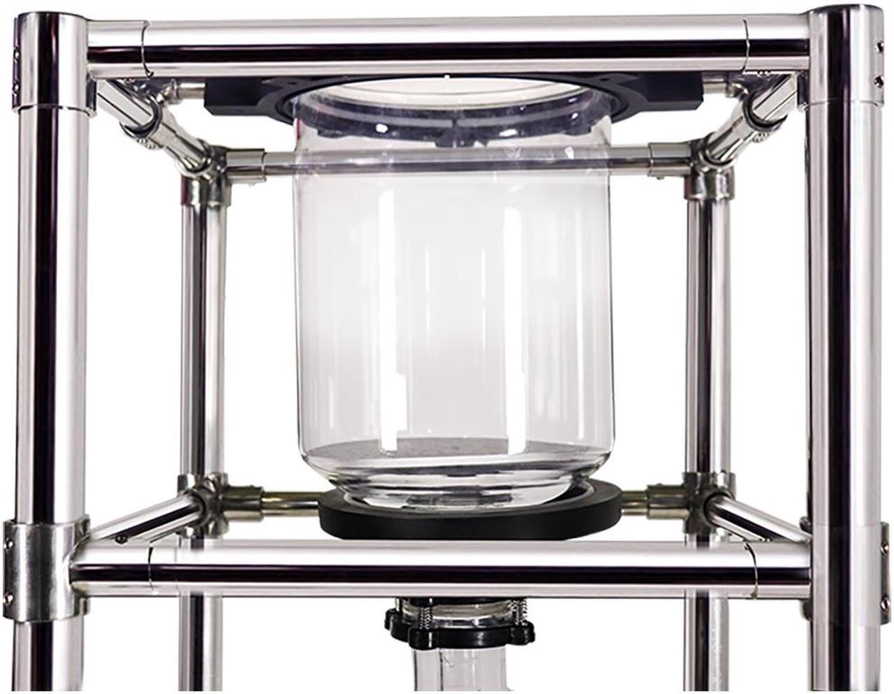 Alt view image 4 of 6 - 20L Vacuum Filter Glass Funnel PTFE Perforated Plate Buchner Funnel Glass Receiving Flask Discharge Valve with Brake casters, Easy to move