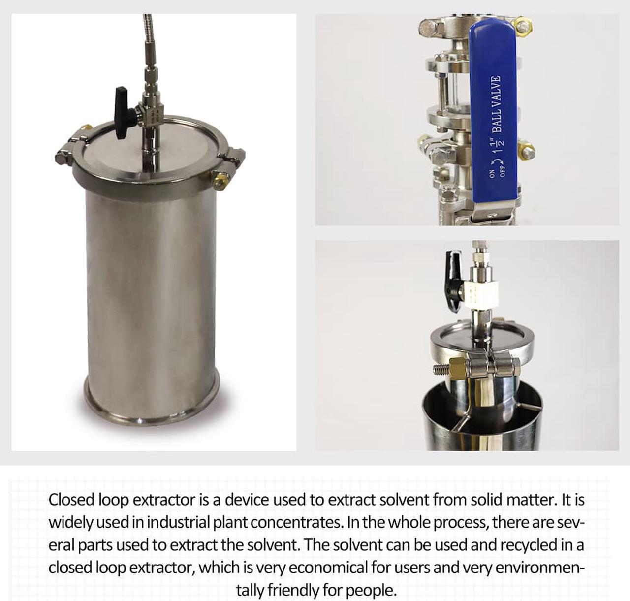 Alt view image 6 of 6 - 1LB BHO Closed Loop Extractor For High Security Industrial Equipment, for Extracting Materials From Plant Leaves