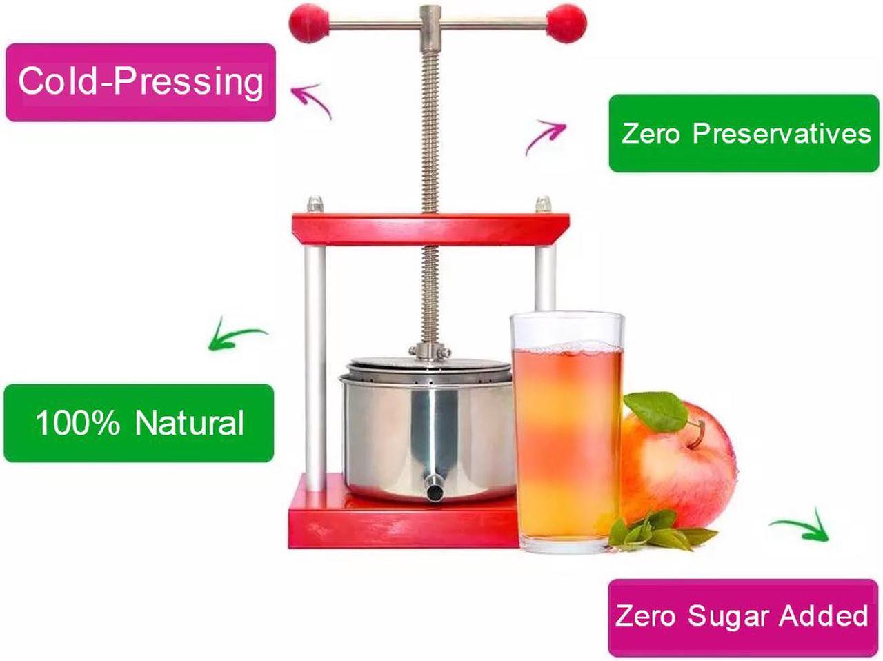 Alt view image 3 of 7 - HNZXIB 6L/ 1.6Gallon Cheese Tincture Herb Fruit Wine Power Ball Manual Press Handle-Stainless Steel & Iron for Juice, Herbal Juice, Cider, Wine, Olive Oil
