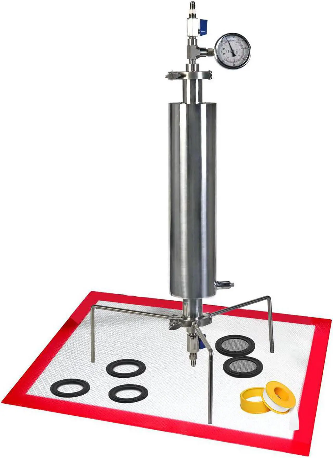 Main image of 1.5'' Closed Loop Extractor ,Stainless Steel Vacuum Chamber/Tube 90 Gram with Tripod ,Aim to Extract from Plant Leaves