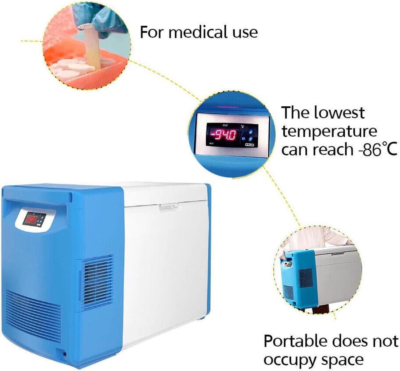 Alt view image 6 of 7 - 20L Chest Freezer Small Deep Freezer Deep Sea Fish Storage Mini Chest Freezers Cooler Ultra Low Temperature Refrigerator Temperature Control Electric Cooler Kitchen