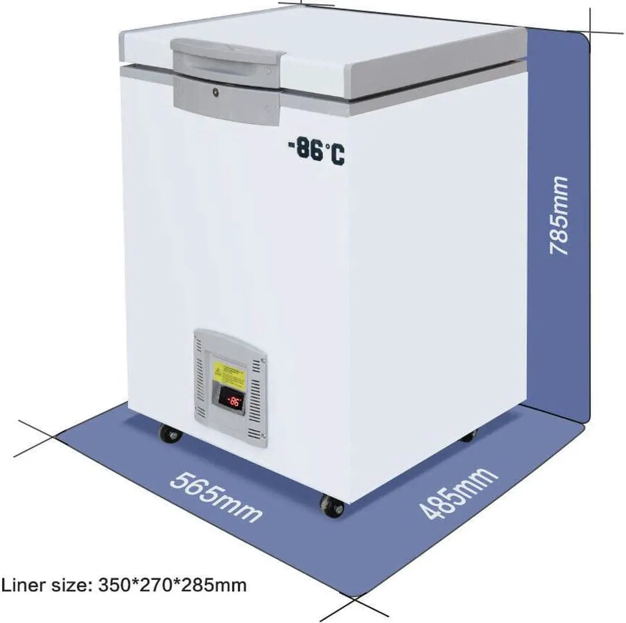 Alt view image 3 of 7 - 28L 1 cu ft Adjustable Portable Deep Freezer Mini Refrigerator Fridge Ultra Low Temperature Cooler Congelador Food And Meat Storage Box -40°C To -86°C Laboratory