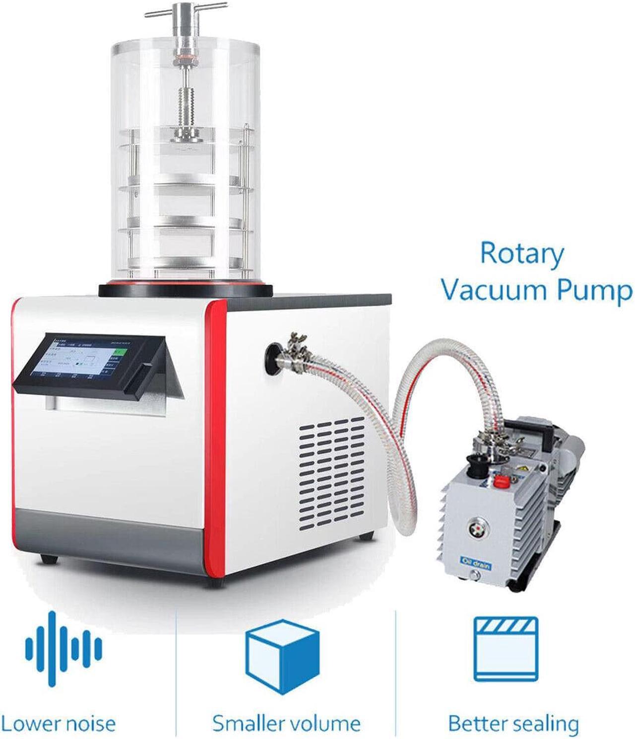 Main image of Top Stopper Type Seafood Collagen Vacuum Freeze Dryer Machine Antibiotics Lyophilizer Bacterial Drying Machine Multifunctional Laboratory 110V/60Hz