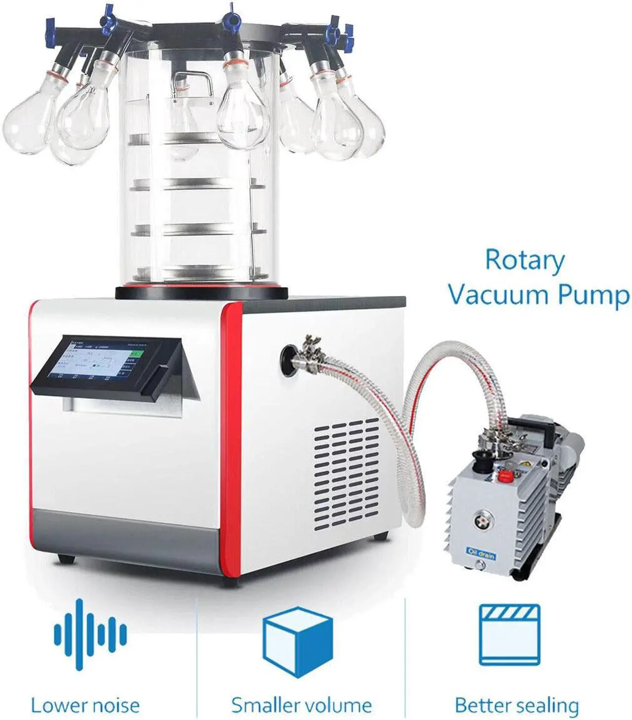 Main image of Mini Desktop Vacuum Freeze Dryer Multifunctional Food Dehydrator Vegetables Fruit Freeze Drying Mahine Laboratory 110V/60Hz