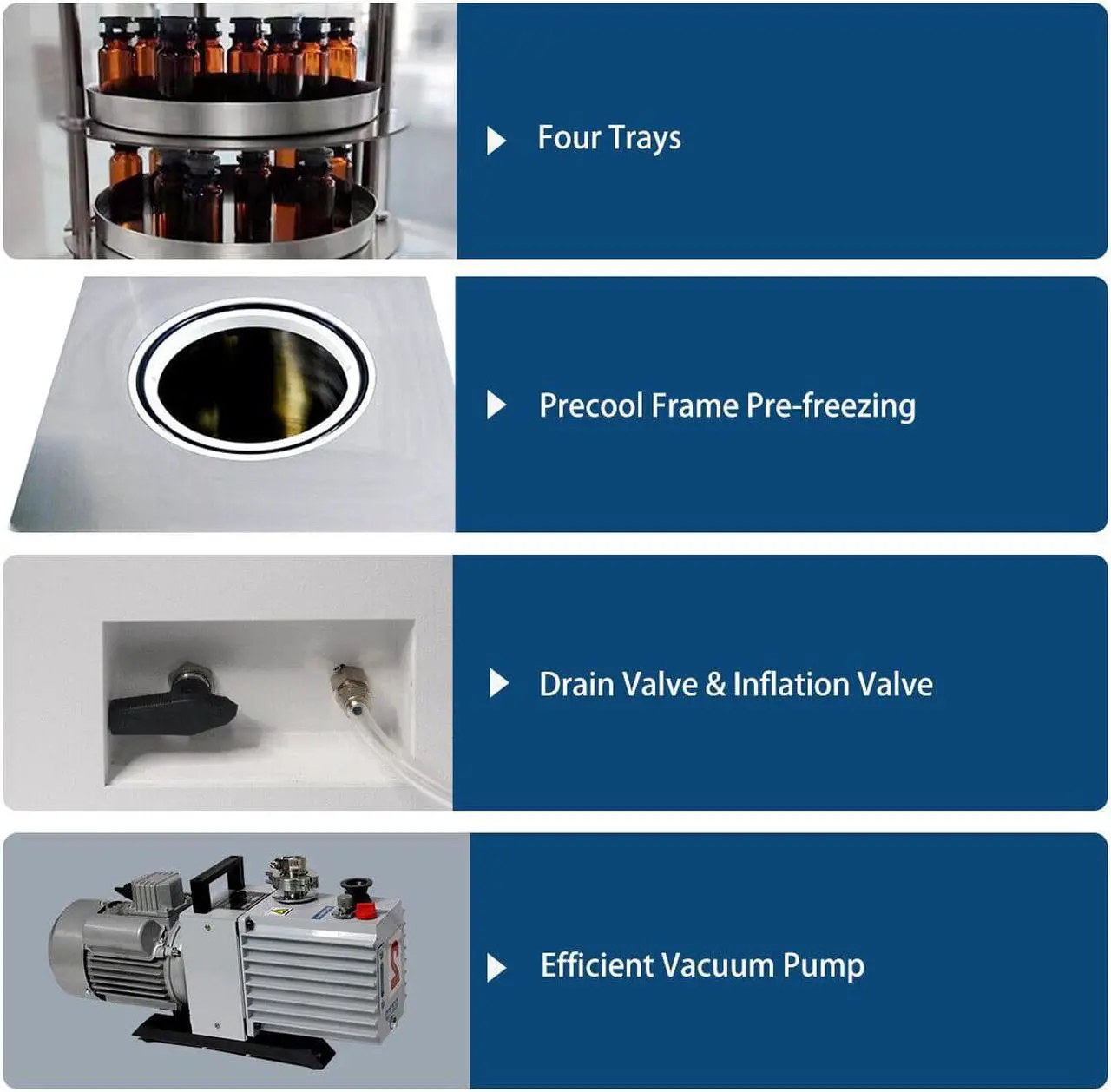 Alt view image 3 of 7 - Mini Desktop Vacuum Freeze Dryer Multifunctional Food Dehydrator Vegetables Fruit Freeze Drying Mahine Laboratory 110V/60Hz