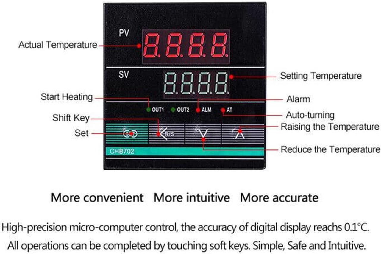 Alt view image 5 of 7 - 100L Laboratory Thermostatic Heating Circulator Oil Water Open Bath Stainless Steel RT~250°C For Double Layer Glass Reactor Distillation PID Control