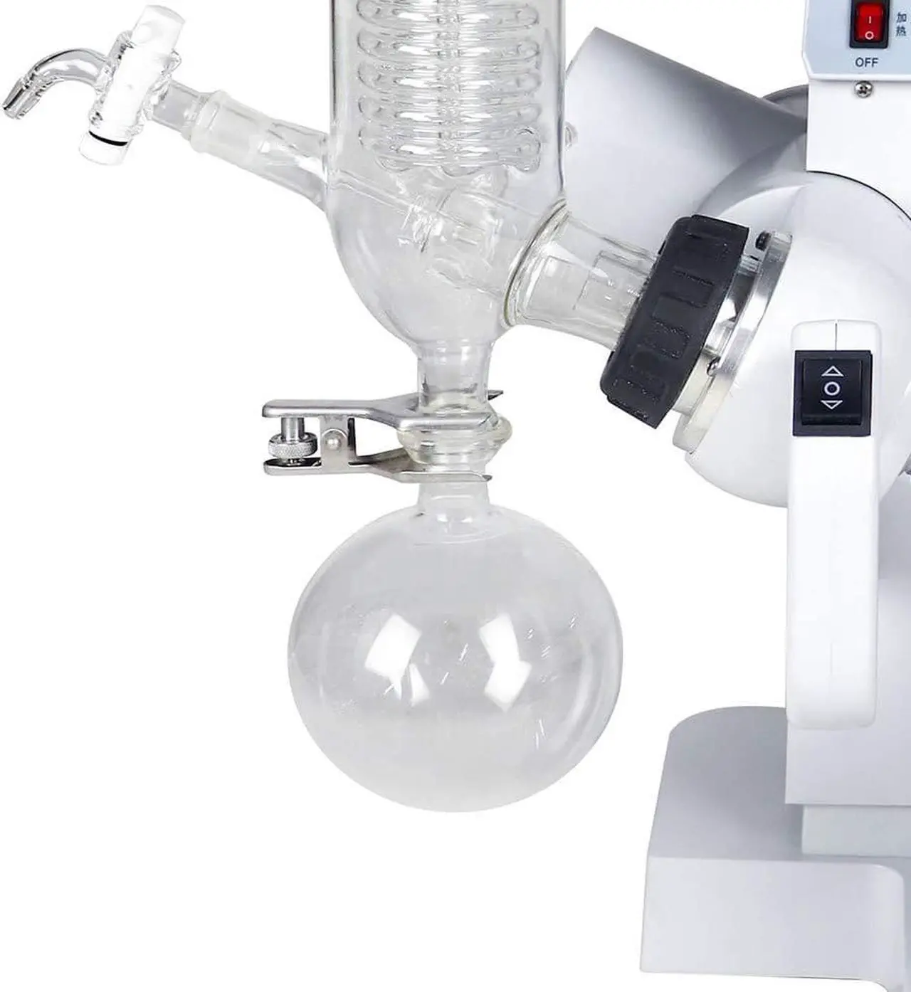 Alt view image 4 of 6 - 2L Rotary Evaporator Rotavapor Stainless Lab Equipment Digital Heating Water Bath Electric Lifting 110V Crystallization