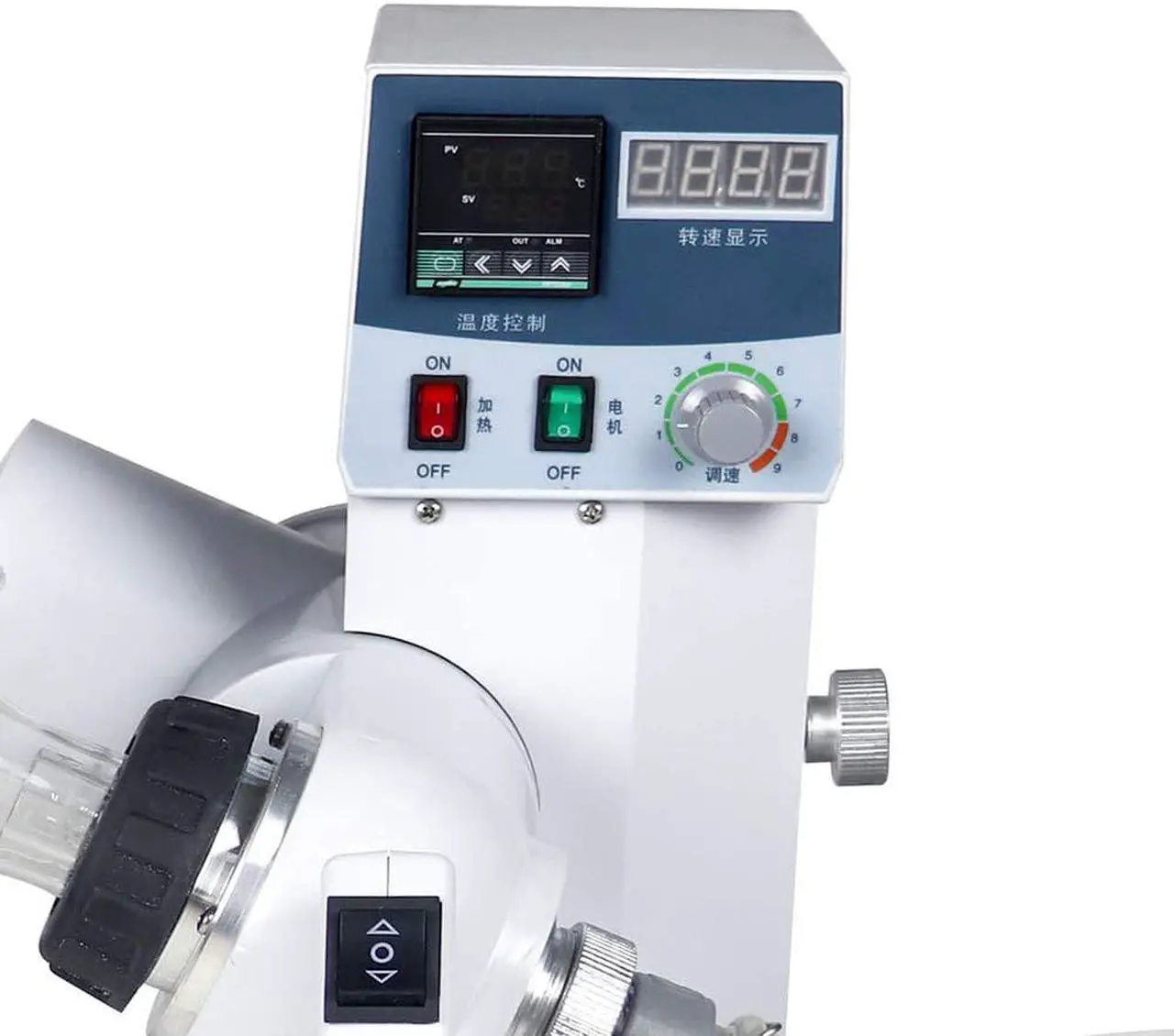 Alt view image 5 of 6 - 2L Rotary Evaporator Rotavapor Stainless Lab Equipment Digital Heating Water Bath Electric Lifting 110V Crystallization