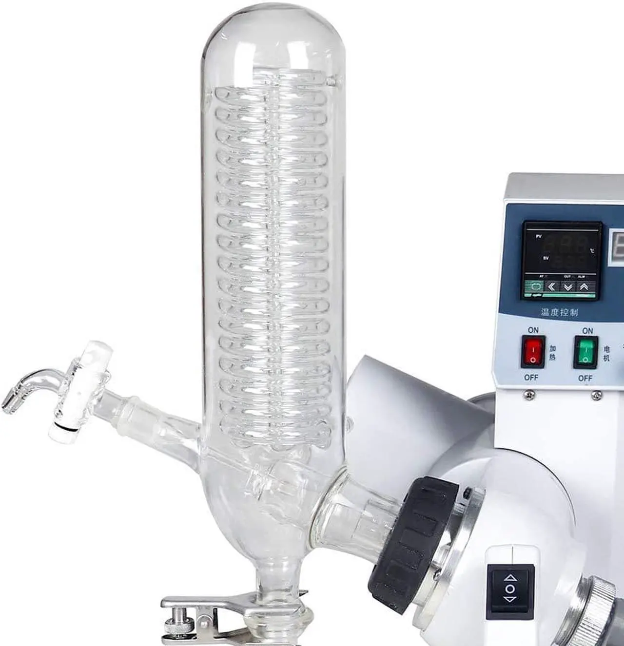 Alt view image 3 of 6 - 2L Rotary Evaporator Rotavapor Stainless Lab Equipment Digital Heating Water Bath Electric Lifting 110V Crystallization