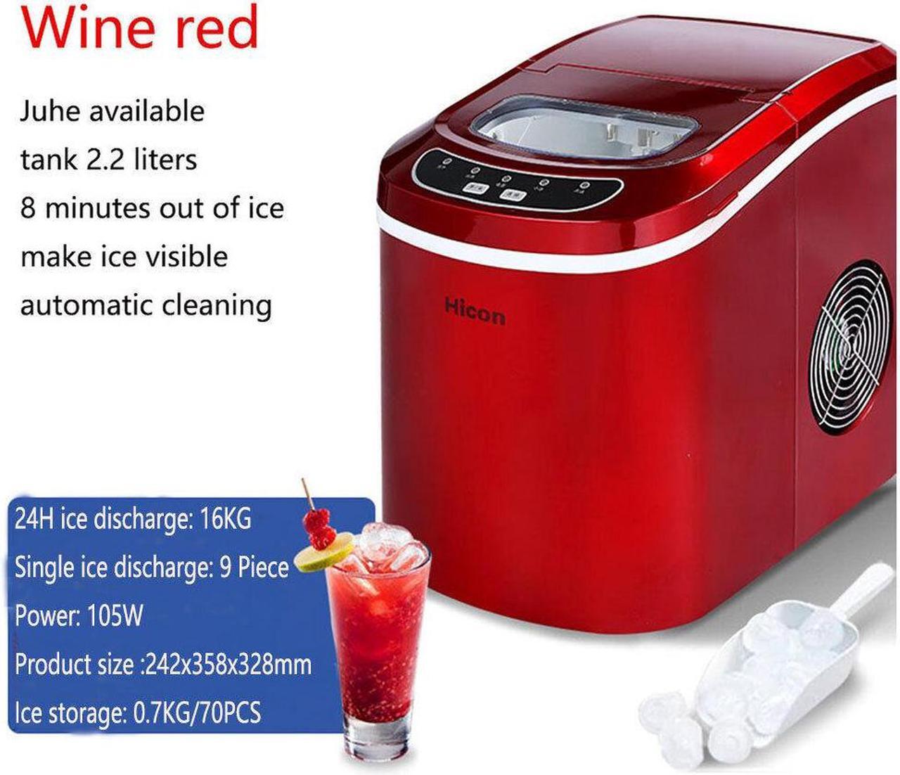 Alt view image 2 of 7 - Electric Portable Compact Countertop Automatic Ice Cube Maker Machine with Visible Window 30lbs/24H Self-Cleaning Kitchen