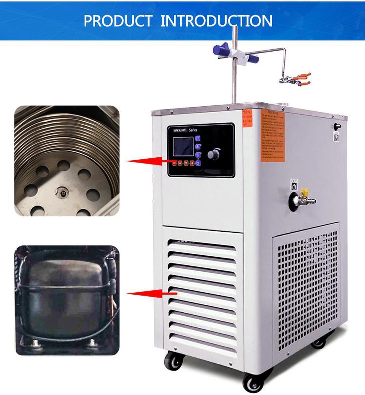 HNZXIB 10L Constant Temperature Bath Low Temperature  -10°C to 98°C magnetic stirring, DFY series Lab Chiller circulator cycling pump