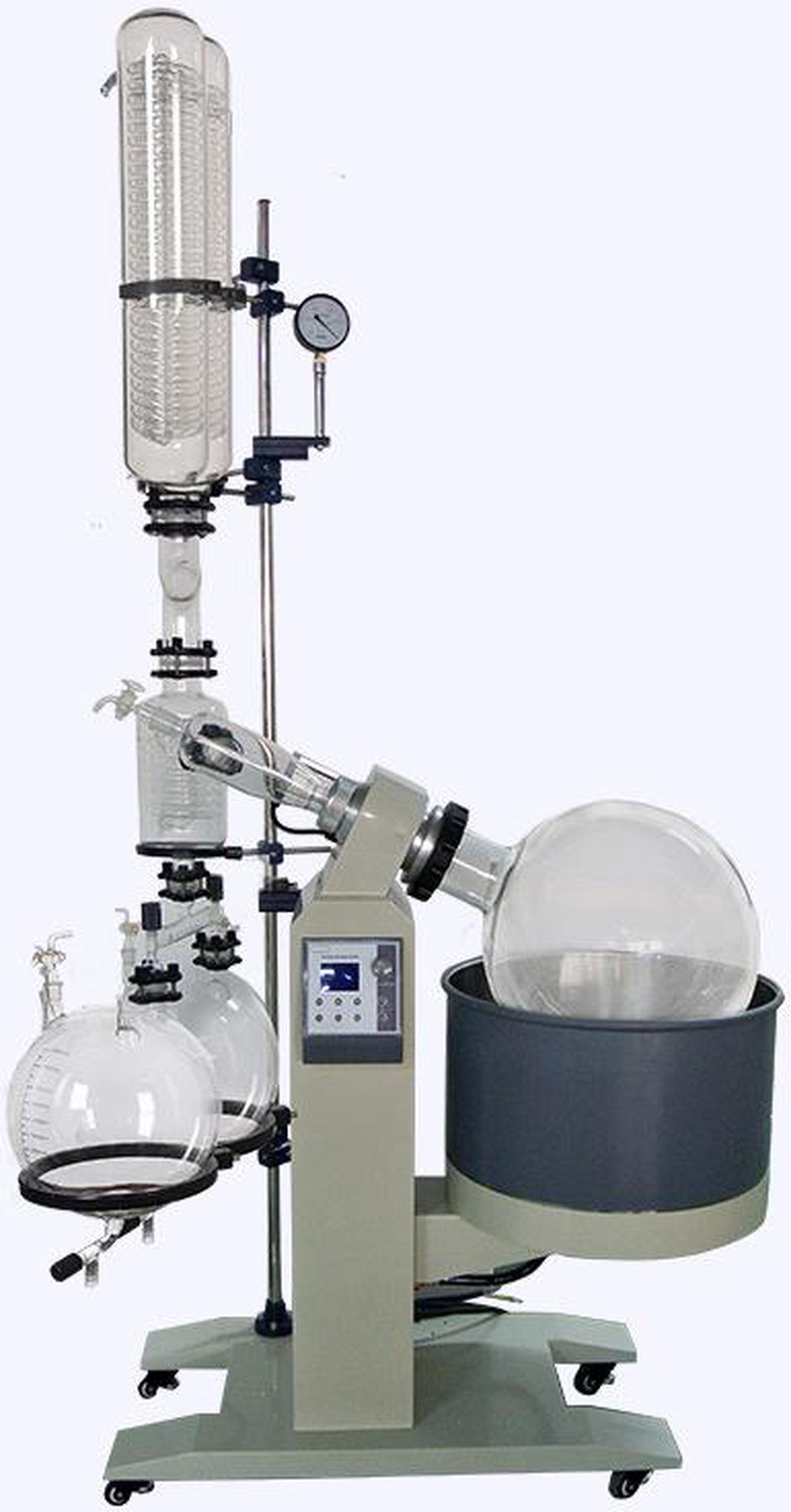 HNZXIB New D-R1050 Rotary Evaporator Factory Price 50L Double Coandensers 220V Rotavap 2 Receiving Flasks High Evaporating Efficiency Automated Lifting Water Bath