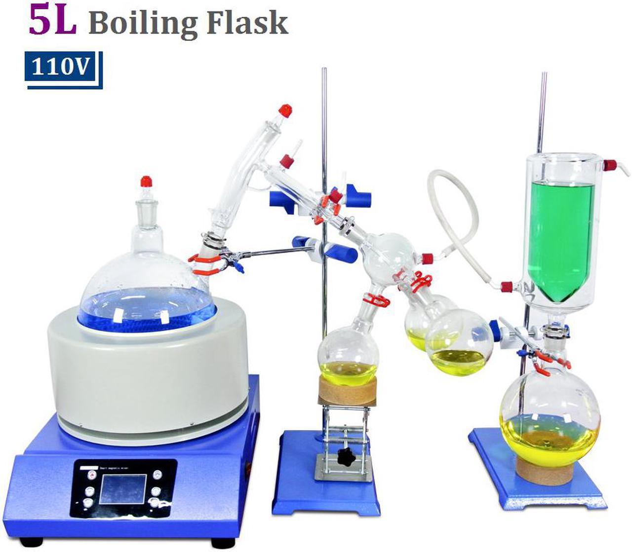 Factory Price 5L Short Path Distillation Kit HNZXIB Laboratory Distillation Equipment Cold Trap Stirring Heating Mantle