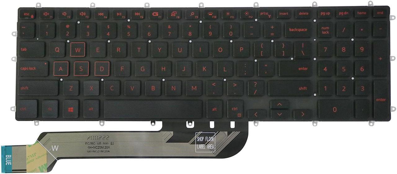 AUTENS Keyboard for Dell G3 15 3500 / G3 15 3590 Laptop Red Letter Backlit, US Laptop Keyboard Replacement