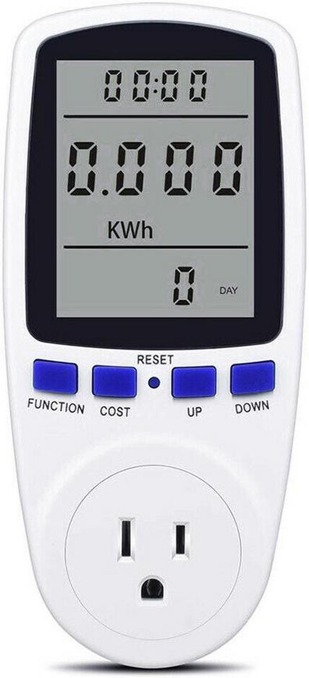 AUTENS Digital Power Meter US Plug LCD Power Saving Energy Monitor Watt Amp Volt KWh Meter Electricity Analyzer