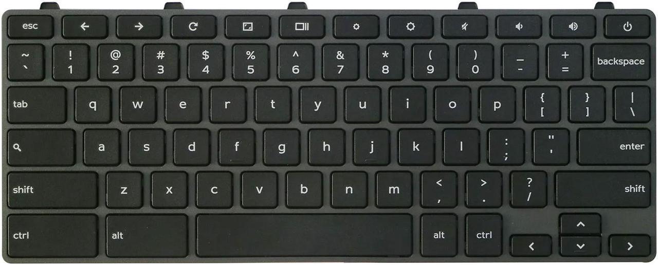 AUTENS Keyboard for Dell Chromebook 3100 3110 3400 5190 Laptop No Backlight, Power Button Version, US Laptop Keyboard Replacement