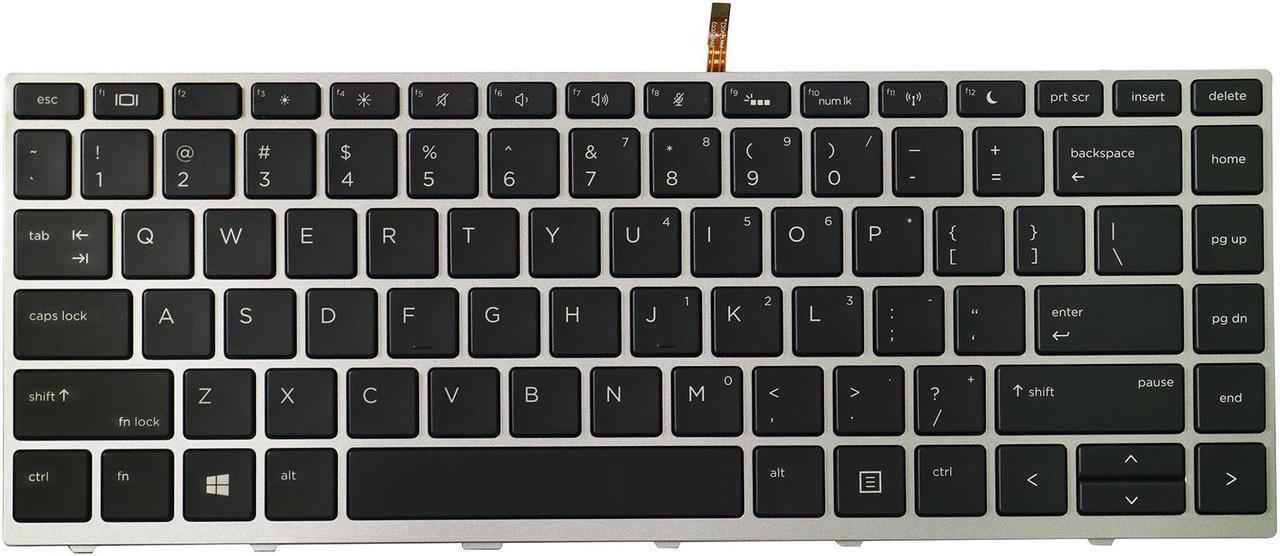 AUTENS Keyboard for HP Probook 430 G5, 440 G5, 445 G5, 640 G4, 645 G4, 640 G5 Laptop Silver Frame Backlight, No Pointer, US Laptop Keyboard Replacement