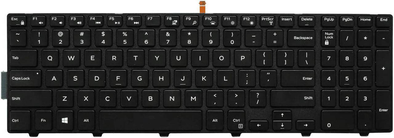 AUTENS Keyboard for Dell Inspiron or Vostro 3541 3542 3543 3545 3546 3547 3548 3549 3551 3552 3553 3558 3559 3561 3562 3565 3567 3568 3572 3573 3576 3578 Laptop White Backlight, US Keyboard