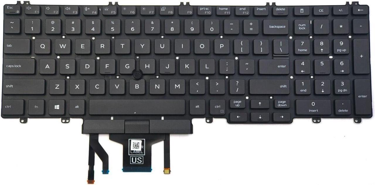 AUTENS Keyboard for Dell Latitude 5500 5501 5510 5511 / Precision 3540 3541 3550 3551 Laptop Backlight No Frame, US Laptop Keyboard Replacement