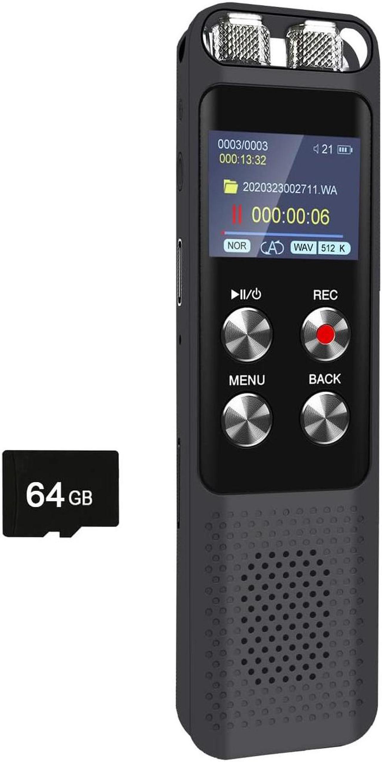 AUTENS 72GB Digital Voice Recorder - Digital Recorder with Playback, Password, USB, Voice Activated Recorder Portable Recording Device, Audio Recording Device for Lectures Meetings, Learning