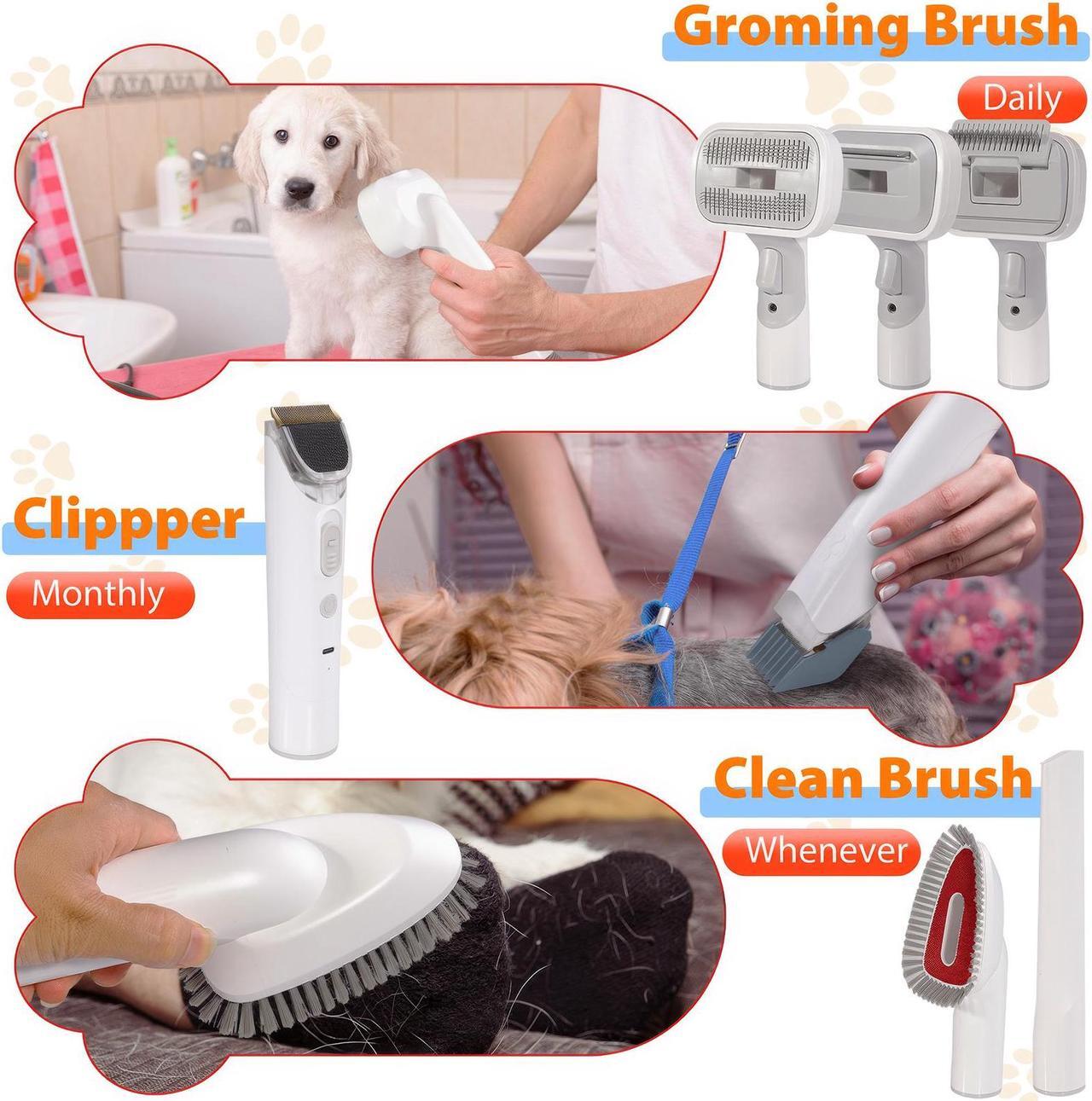 Alt view image 3 of 7 - Dog Grooming Vacuum, Pet Vacuum Grooming Kit, 6 in 1 Dog Vacuum for Shedding Grooming, 99% Pet Hair Removal, 2.5L Capacity with 6 Hair Clipper Combs, for Dogs, Cats, Home Cleaning