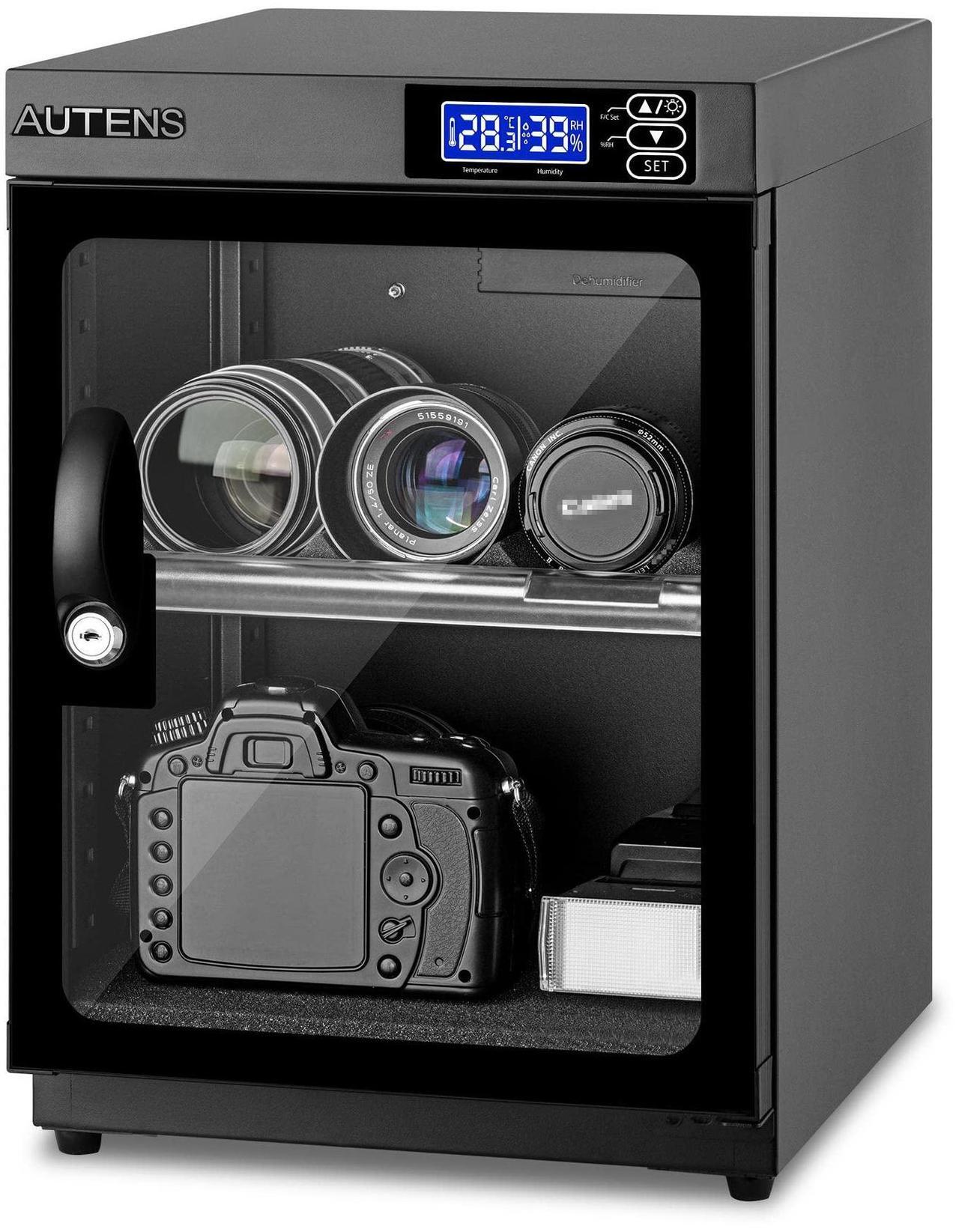 Main image of AUTENS 30L Dehumidifying Dry Cabinet Box, Digital Control Noiseless and Energy Saving, 2 Layers for DSLR SLR Camera Lens