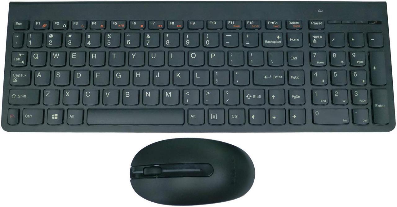 Main image of Wireless Keyboard for Lenovo US Keyboard SK-8861 and Mouse Bundle Pack 25209175, 2.4GHz Wireless Connection with USB Receiver for Windows and Linux PCs or laptops