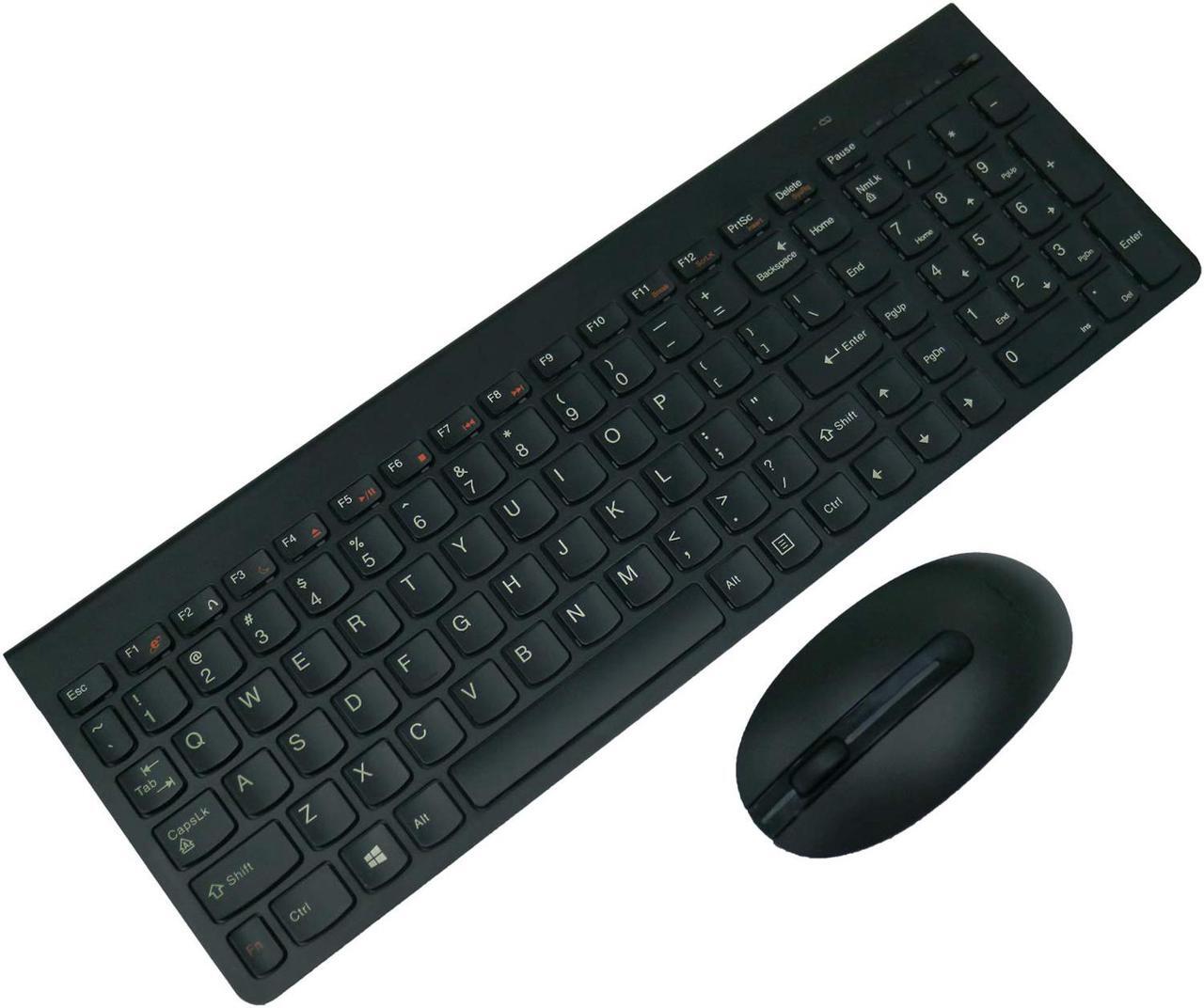 Alt view image 2 of 5 - Wireless Keyboard for Lenovo US Keyboard SK-8861 and Mouse Bundle Pack 25209175, 2.4GHz Wireless Connection with USB Receiver for Windows and Linux PCs or laptops