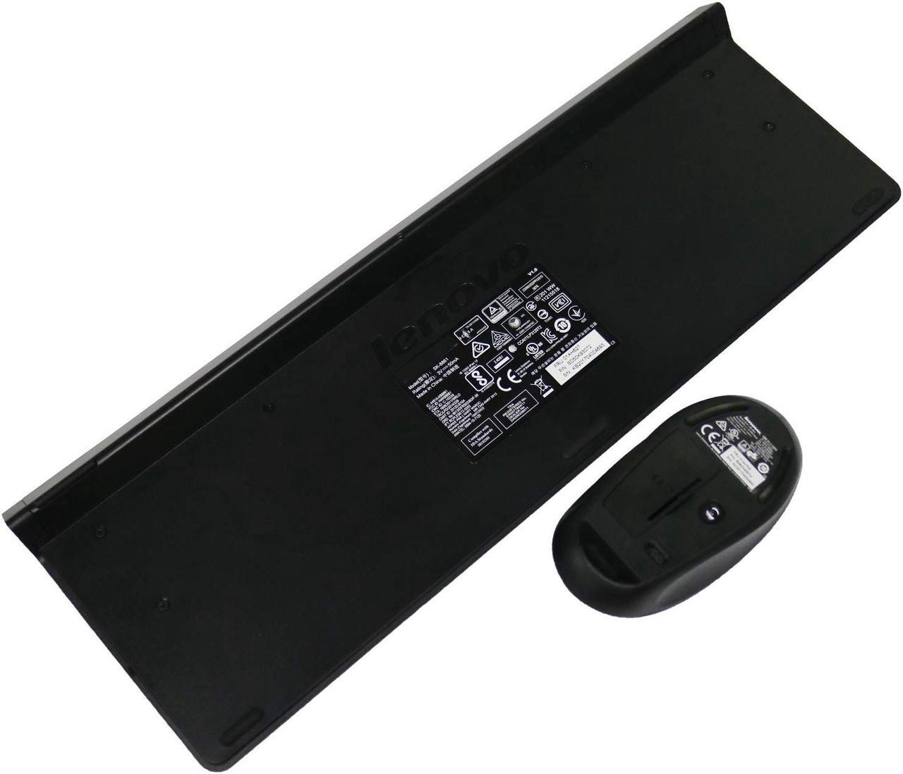 Alt view image 3 of 5 - Wireless Keyboard for Lenovo US Keyboard SK-8861 and Mouse Bundle Pack 25209175, 2.4GHz Wireless Connection with USB Receiver for Windows and Linux PCs or laptops